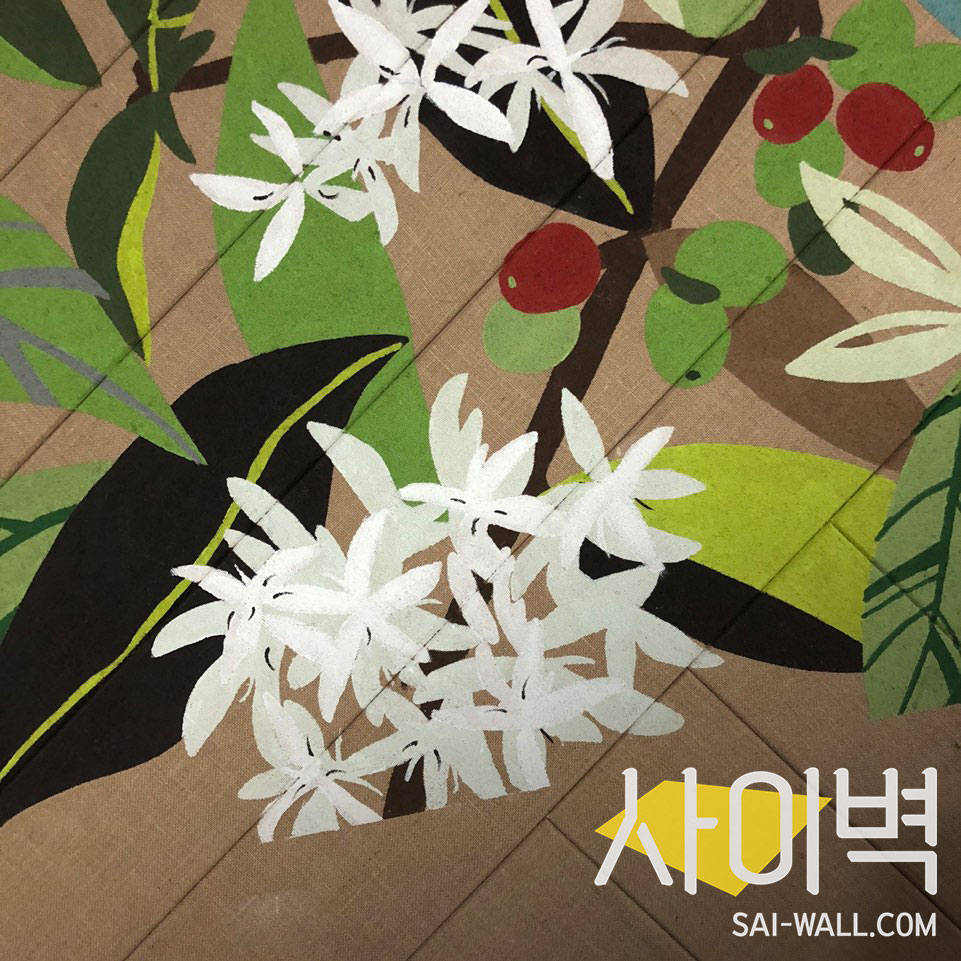 스타벅스 수유점 벽화 시공 사진 11